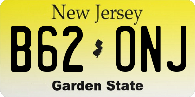 NJ license plate B62ONJ
