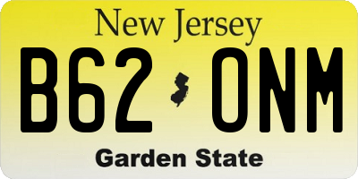 NJ license plate B62ONM