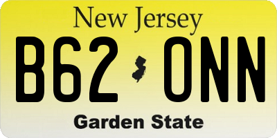NJ license plate B62ONN