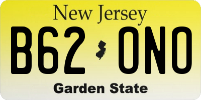 NJ license plate B62ONO