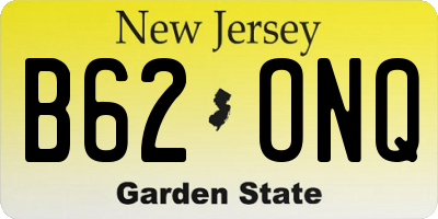 NJ license plate B62ONQ