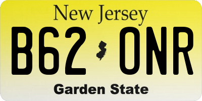 NJ license plate B62ONR