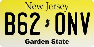 NJ license plate B62ONV