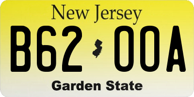 NJ license plate B62OOA