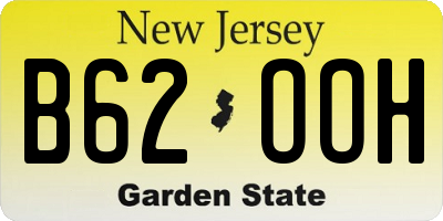 NJ license plate B62OOH
