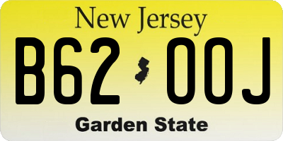 NJ license plate B62OOJ