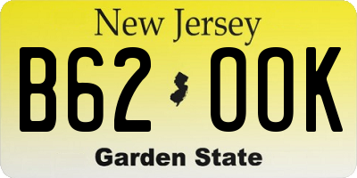 NJ license plate B62OOK