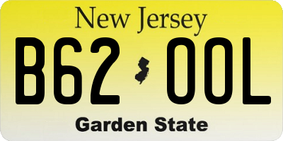 NJ license plate B62OOL