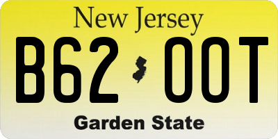 NJ license plate B62OOT