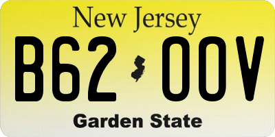 NJ license plate B62OOV