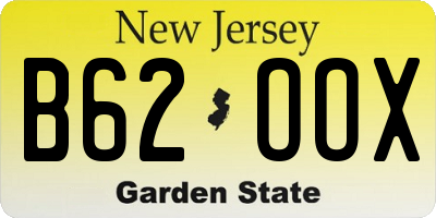 NJ license plate B62OOX