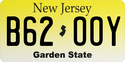 NJ license plate B62OOY