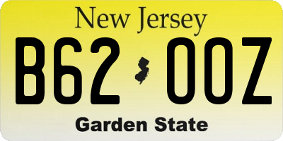 NJ license plate B62OOZ