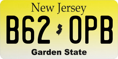 NJ license plate B62OPB