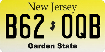 NJ license plate B62OQB