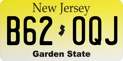 NJ license plate B62OQJ