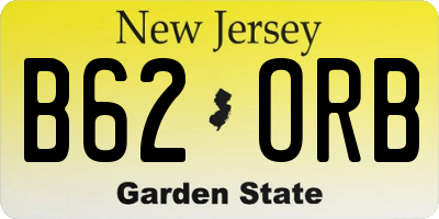 NJ license plate B62ORB