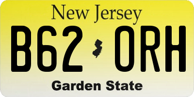 NJ license plate B62ORH