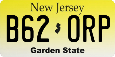 NJ license plate B62ORP