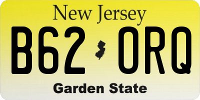 NJ license plate B62ORQ