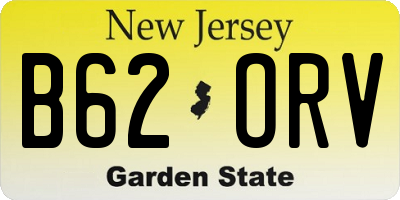 NJ license plate B62ORV