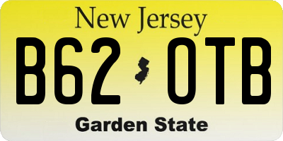 NJ license plate B62OTB