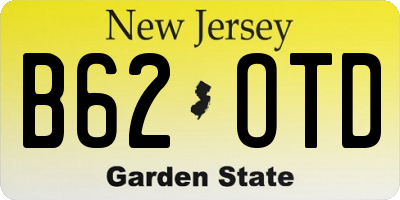 NJ license plate B62OTD