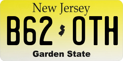 NJ license plate B62OTH