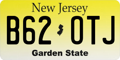 NJ license plate B62OTJ