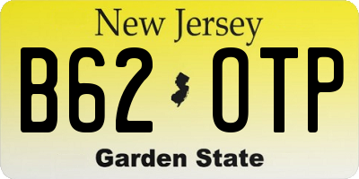 NJ license plate B62OTP