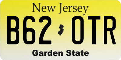 NJ license plate B62OTR