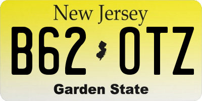 NJ license plate B62OTZ