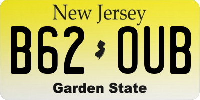 NJ license plate B62OUB