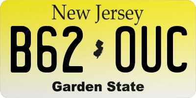 NJ license plate B62OUC