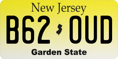 NJ license plate B62OUD