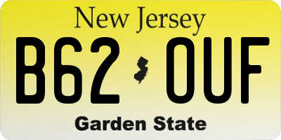 NJ license plate B62OUF