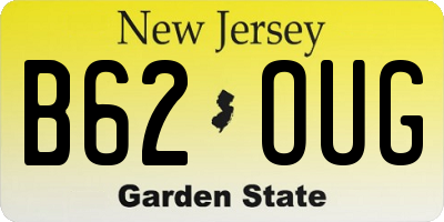 NJ license plate B62OUG