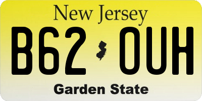 NJ license plate B62OUH
