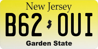 NJ license plate B62OUI