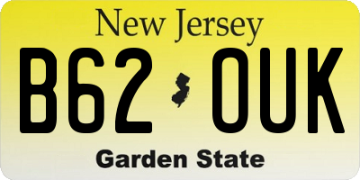 NJ license plate B62OUK