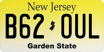NJ license plate B62OUL
