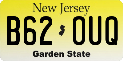 NJ license plate B62OUQ