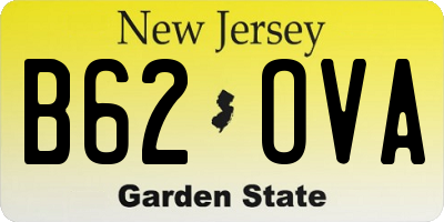 NJ license plate B62OVA