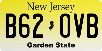 NJ license plate B62OVB