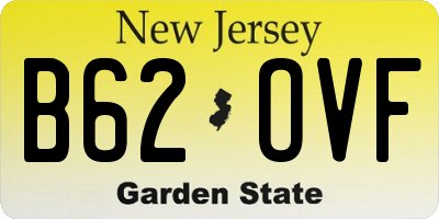 NJ license plate B62OVF