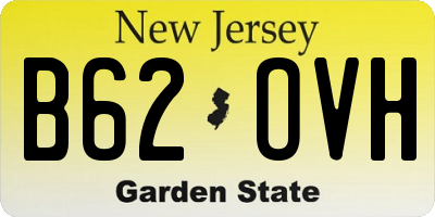 NJ license plate B62OVH