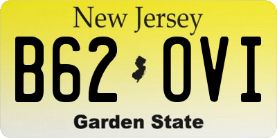 NJ license plate B62OVI