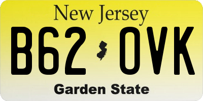 NJ license plate B62OVK