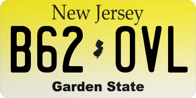 NJ license plate B62OVL