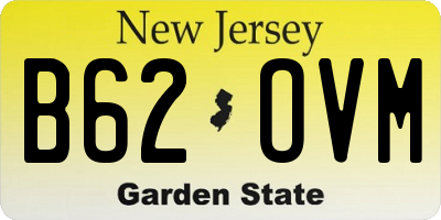 NJ license plate B62OVM